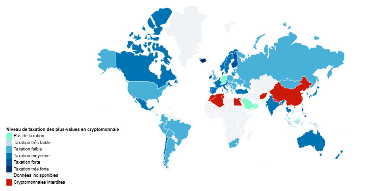 HelloSafe dévoile une carte exclusive de la fiscalité des cryptomonnaies dans le monde