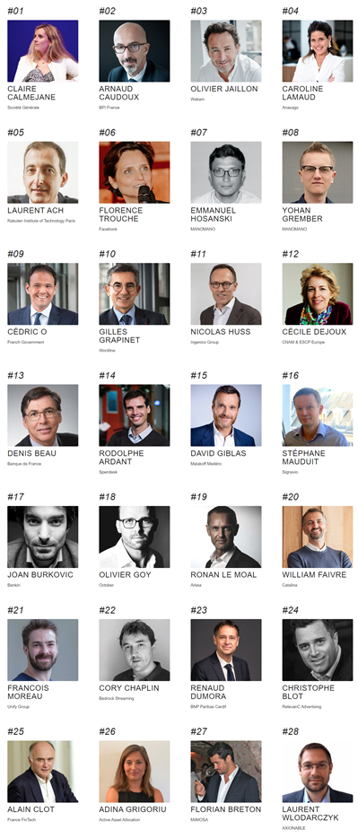 La FinTech à l'honneur dans le top 50 des personnalités les plus influentes dans la Tech en France