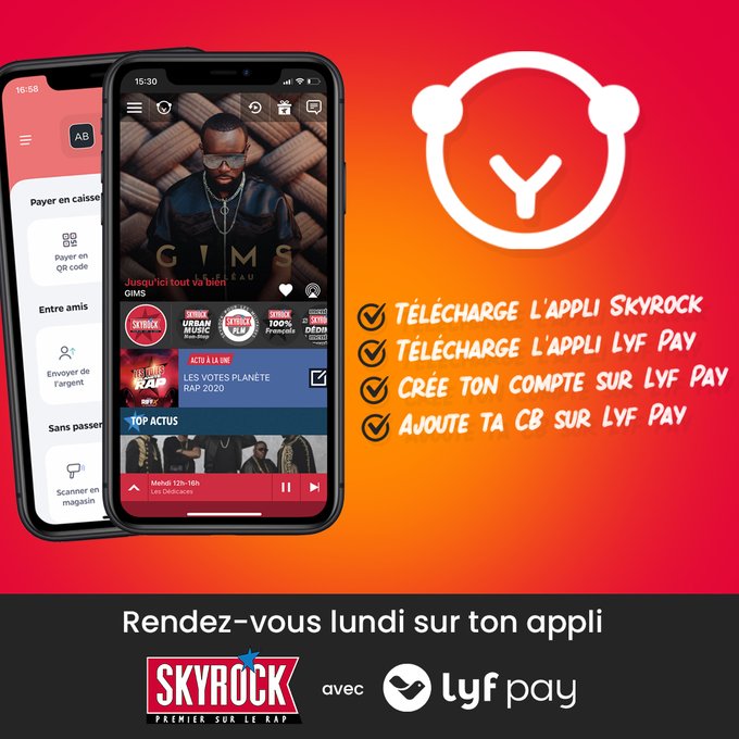 Skyrock avec Lyf Pay lance Yax un service de paiement unique en France à la confluence de la radio et de la fintech