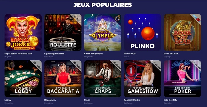 Catégories de jeu de société chez Bruno Casino